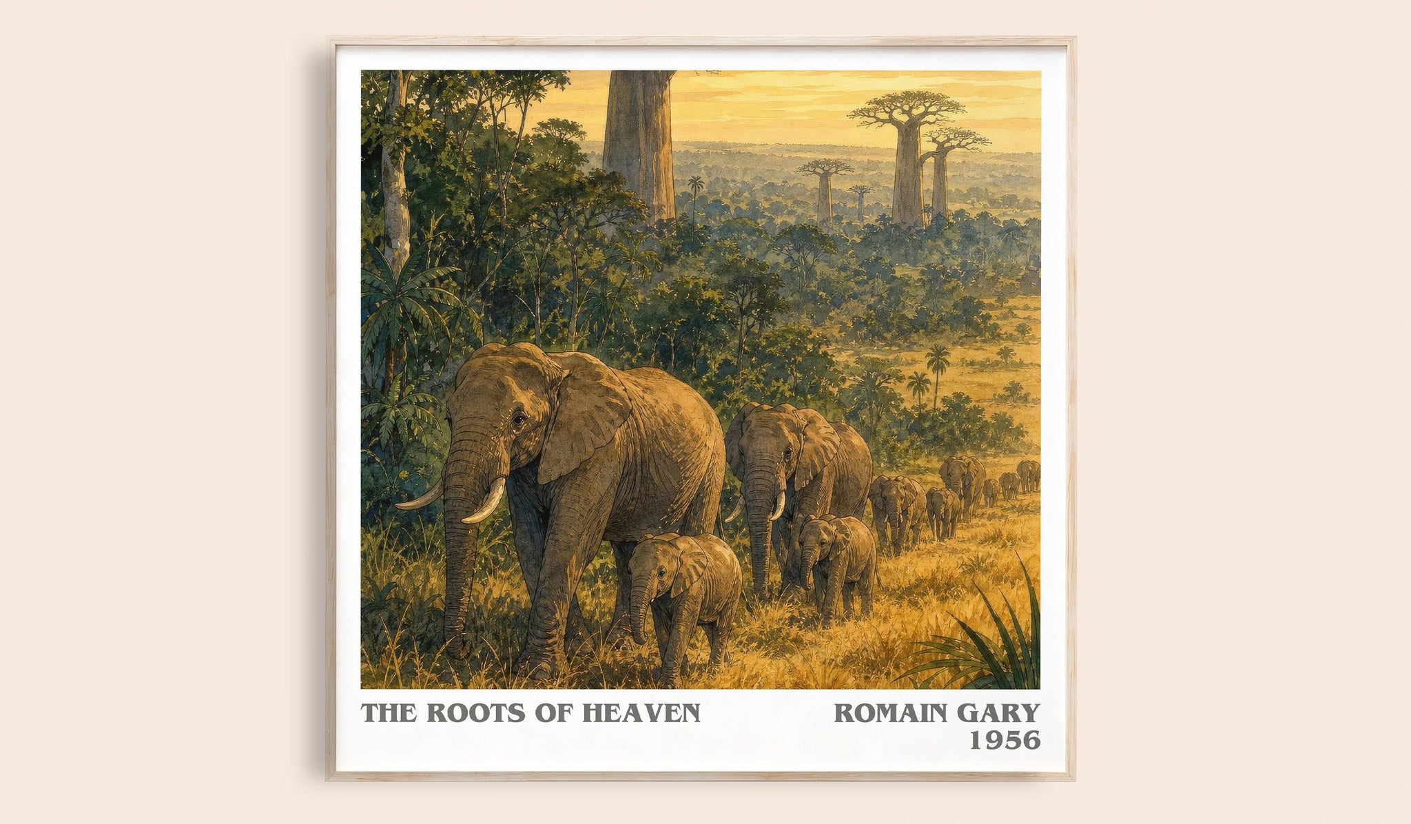 The Roots of Heaven Literary Art Print by Romain Gary