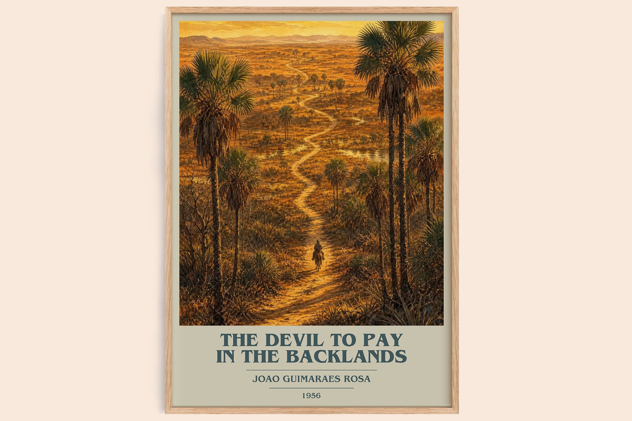 Devil to Pay in the Backlands Book Cover Poster by Joao Guimaraes Rosa