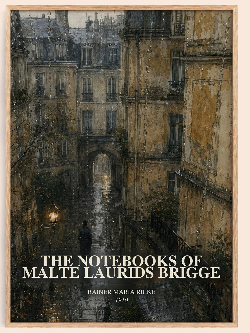 The Notebooks of Malte Laurids Brigge watercolour book poster by Rainer Maria Rilke – framed literary art print