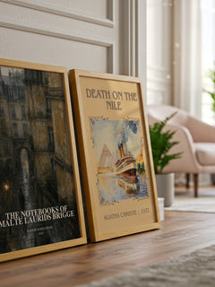 The Notebooks of Malte Laurids Brigge watercolour print framed by window – literary home decor