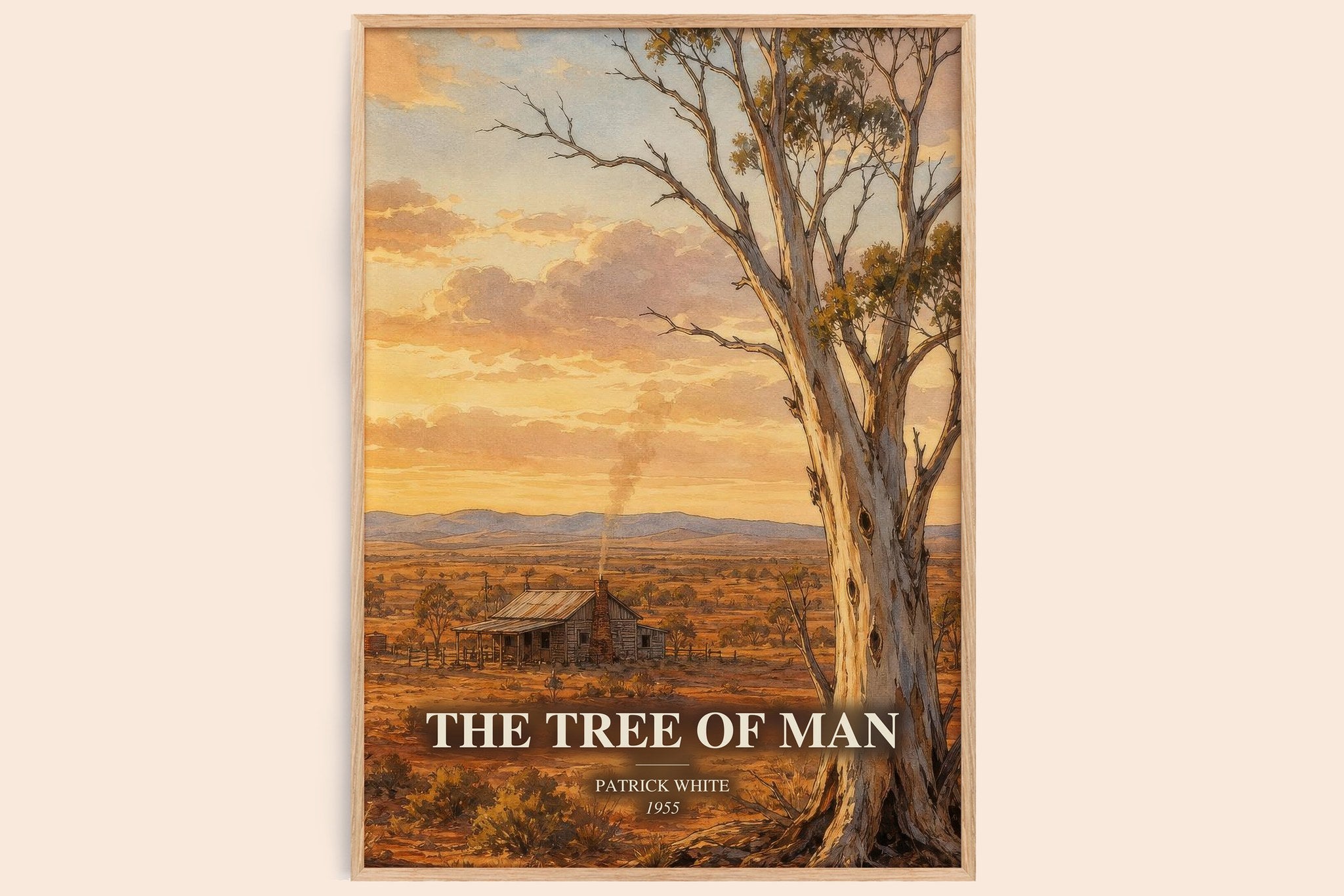 The Tree of Man Book Watercolour Illustration by Patrick White
