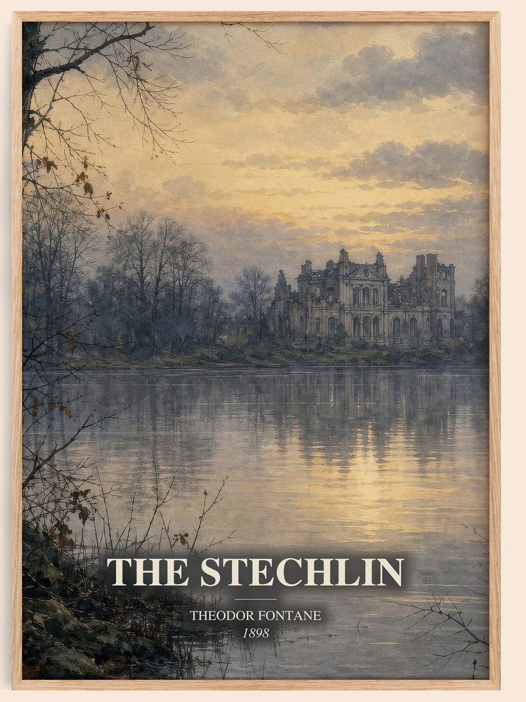 The Stechlin watercolour book poster by Theodor Fontane – framed literary art print