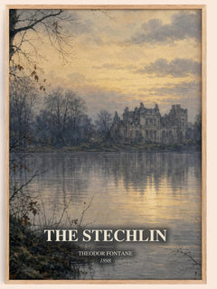 The Stechlin watercolour book poster by Theodor Fontane – framed literary art print