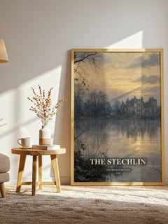 The Stechlin watercolour print in frame leaning in hallway – classic literature wall art