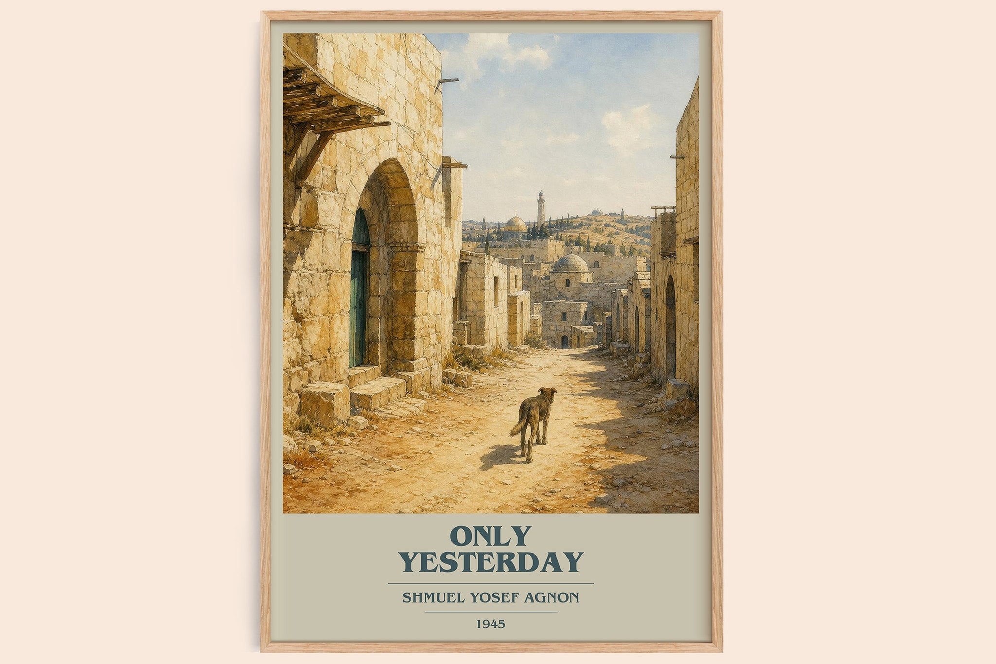 Only Yesterday Book Cover Poster by Shmuel Yosef Agnon