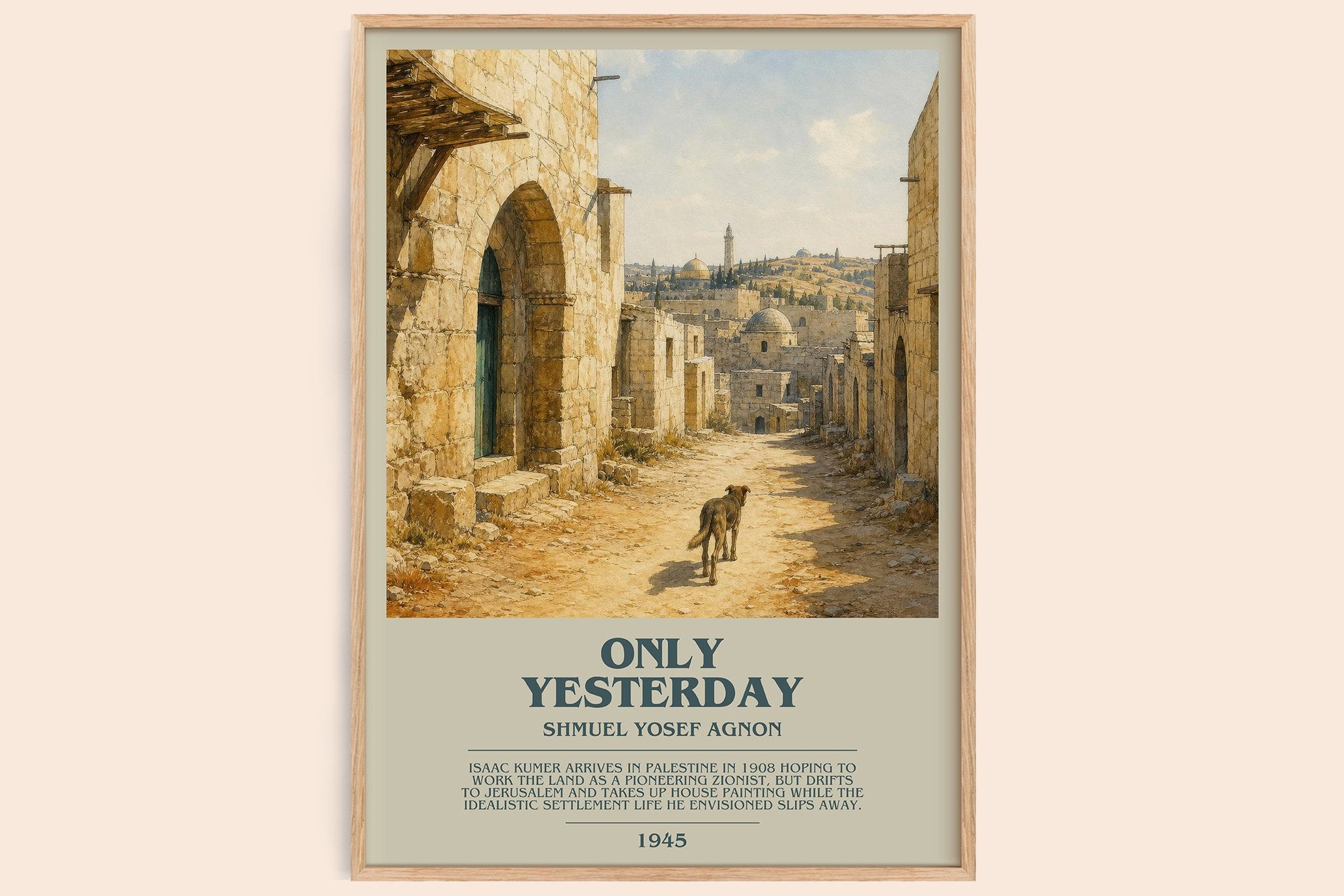 Only Yesterday Bookish Wall Art by Shmuel Yosef Agnon