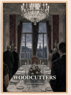 Woodcutters watercolour book poster by Thomas Bernhard – framed literary art print