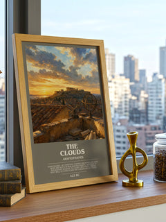 The Clouds bookish poster colour and style options – Aristophanes book art