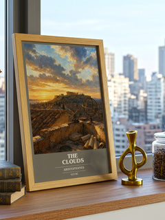 The Clouds book cover poster colour and style options – Aristophanes book art