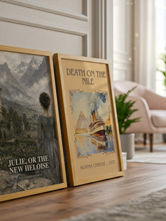 Julie, or the New Heloise watercolour print framed by window – literary home decor