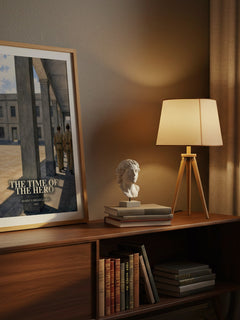 The Time of the Hero watercolour print on bookshelf – Mario Vargas Llosa fan gift