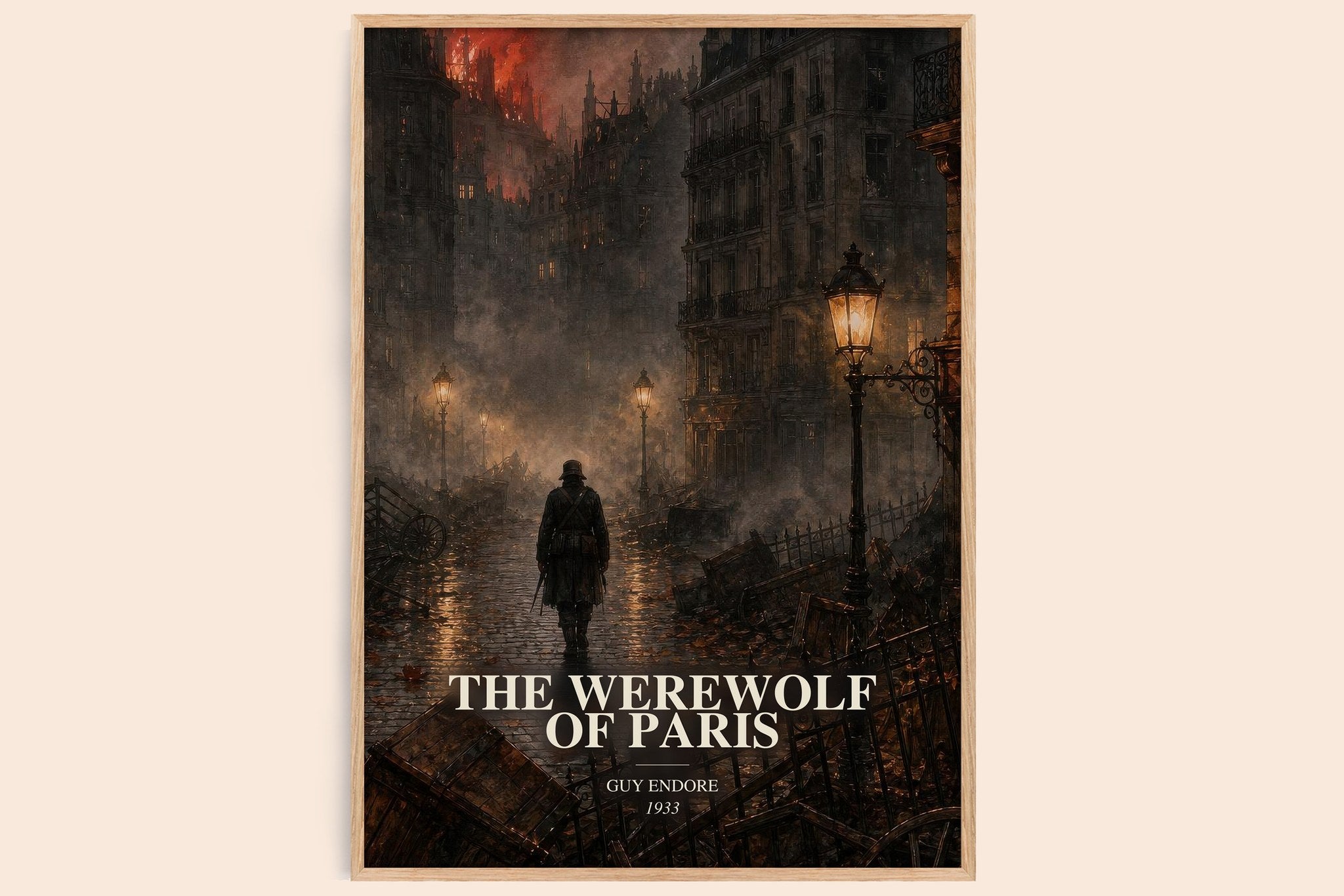 The Werewolf Of Paris Book Watercolour Illustration by Guy Endore