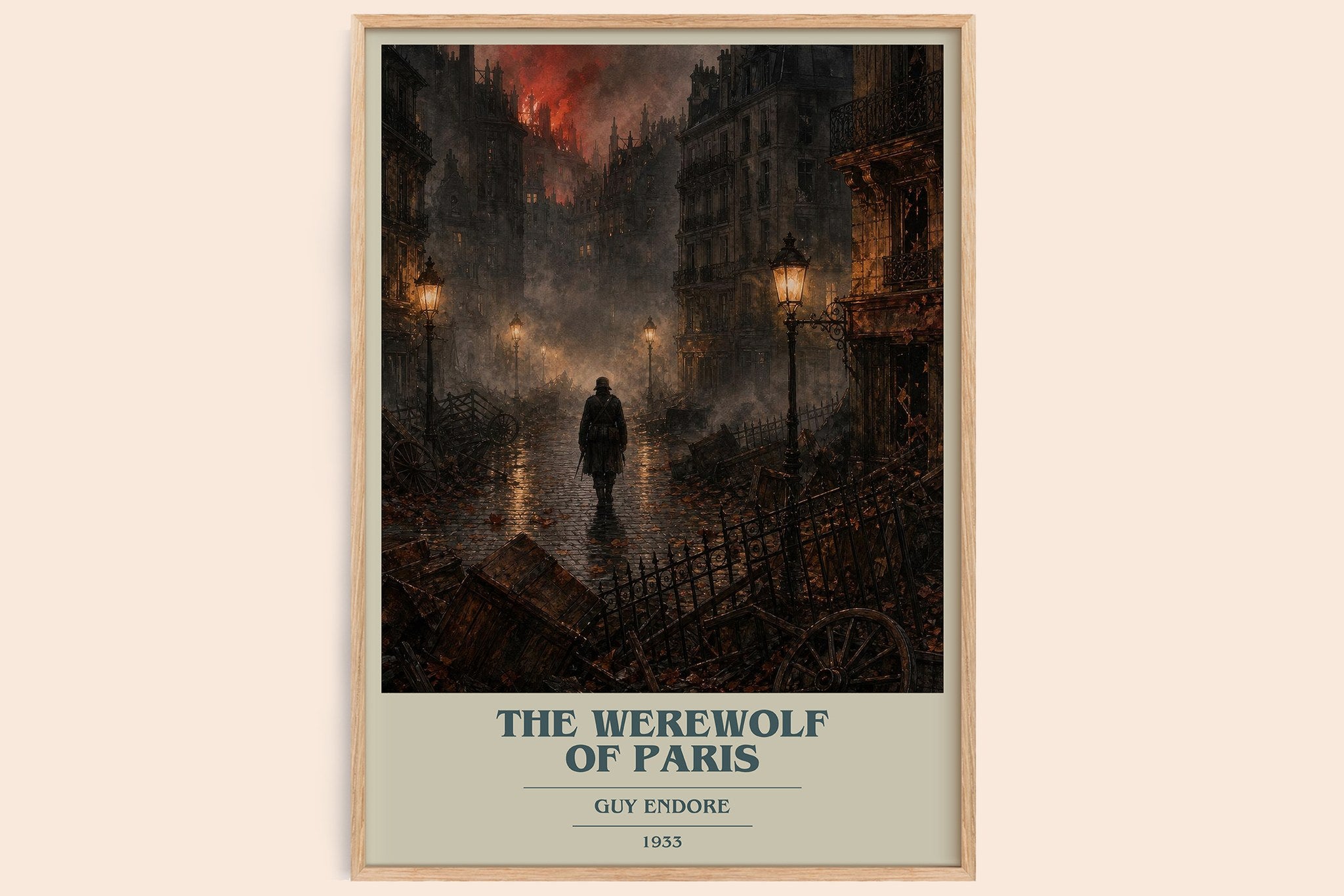The Werewolf Of Paris Book Cover Poster by Guy Endore