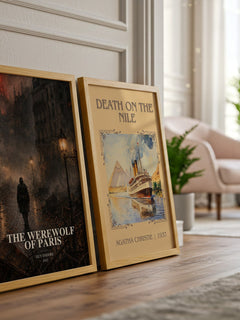 The Werewolf Of Paris watercolour print framed by window – literary home decor