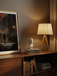 The Werewolf Of Paris watercolour print on bookshelf – Guy Endore fan gift