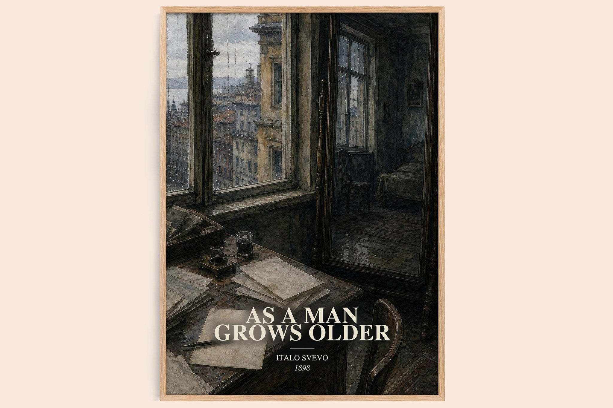 As A Man Grows Older Book Watercolour Illustration by Italo Svevo