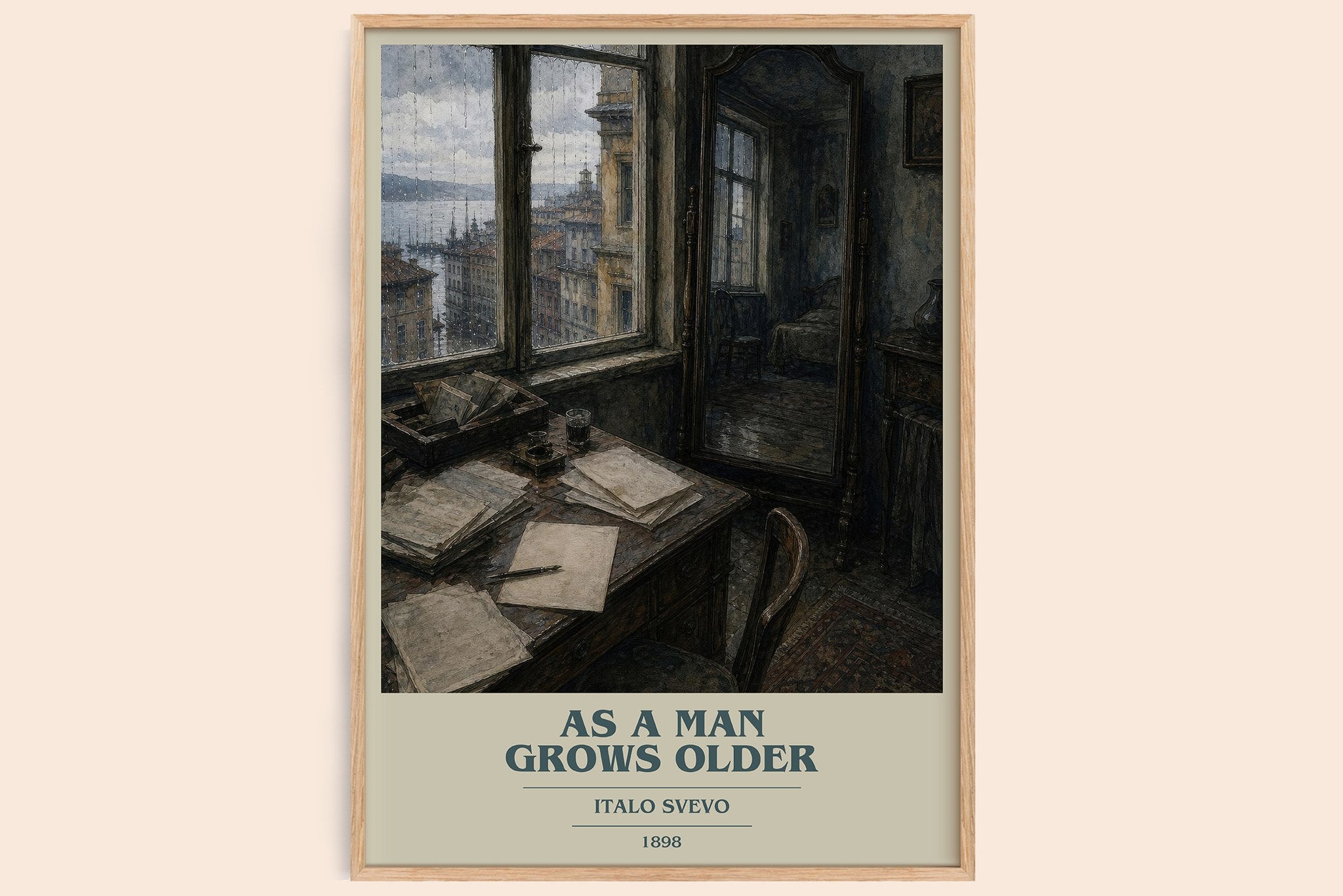 As A Man Grows Older Book Cover Poster by Italo Svevo