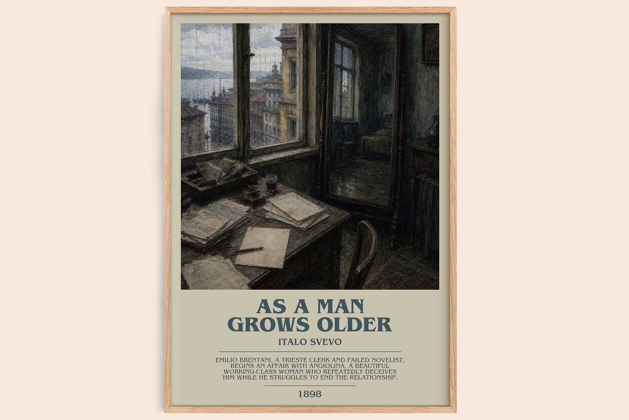 As A Man Grows Older Bookish Wall Art by Italo Svevo