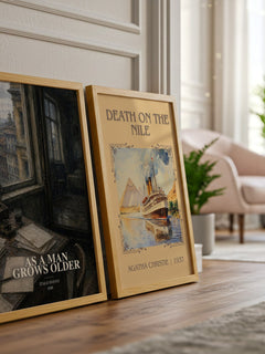 As A Man Grows Older watercolour print framed by window – literary home decor