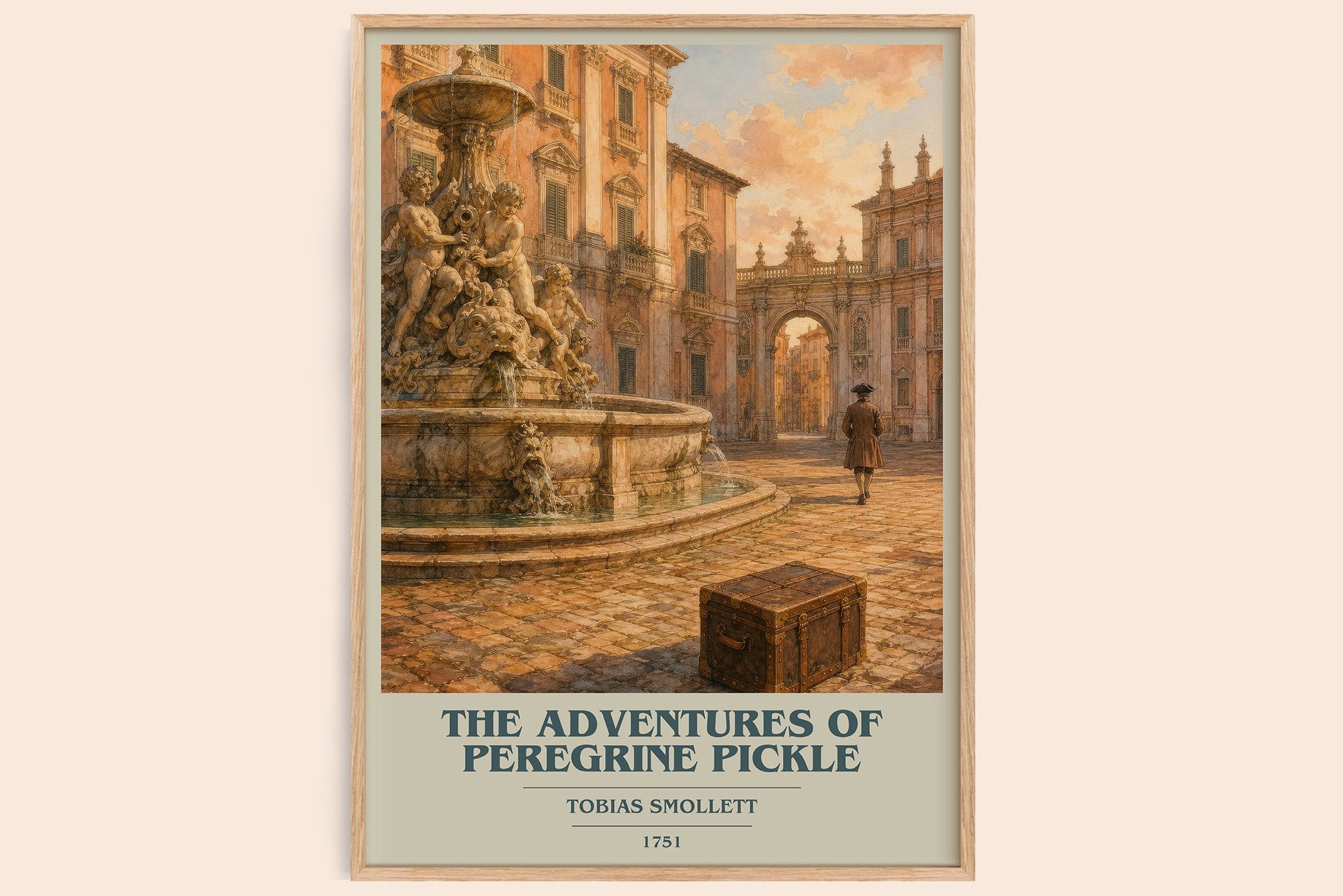 Adventures of Peregrine Pickle Book Cover Poster by Tobias Smollett
