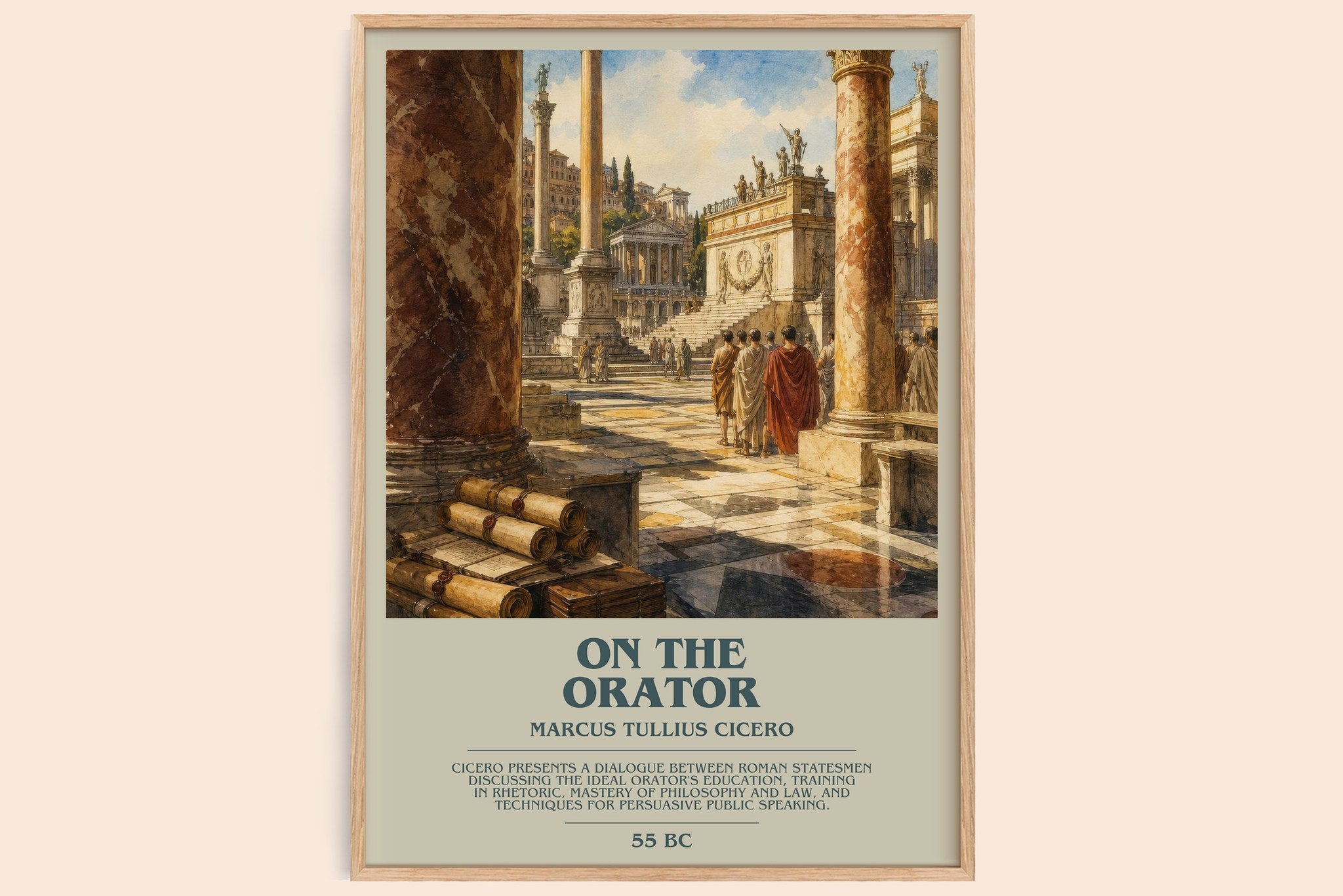 On The Orator Bookish Wall Art by Marcus Tullius Cicero