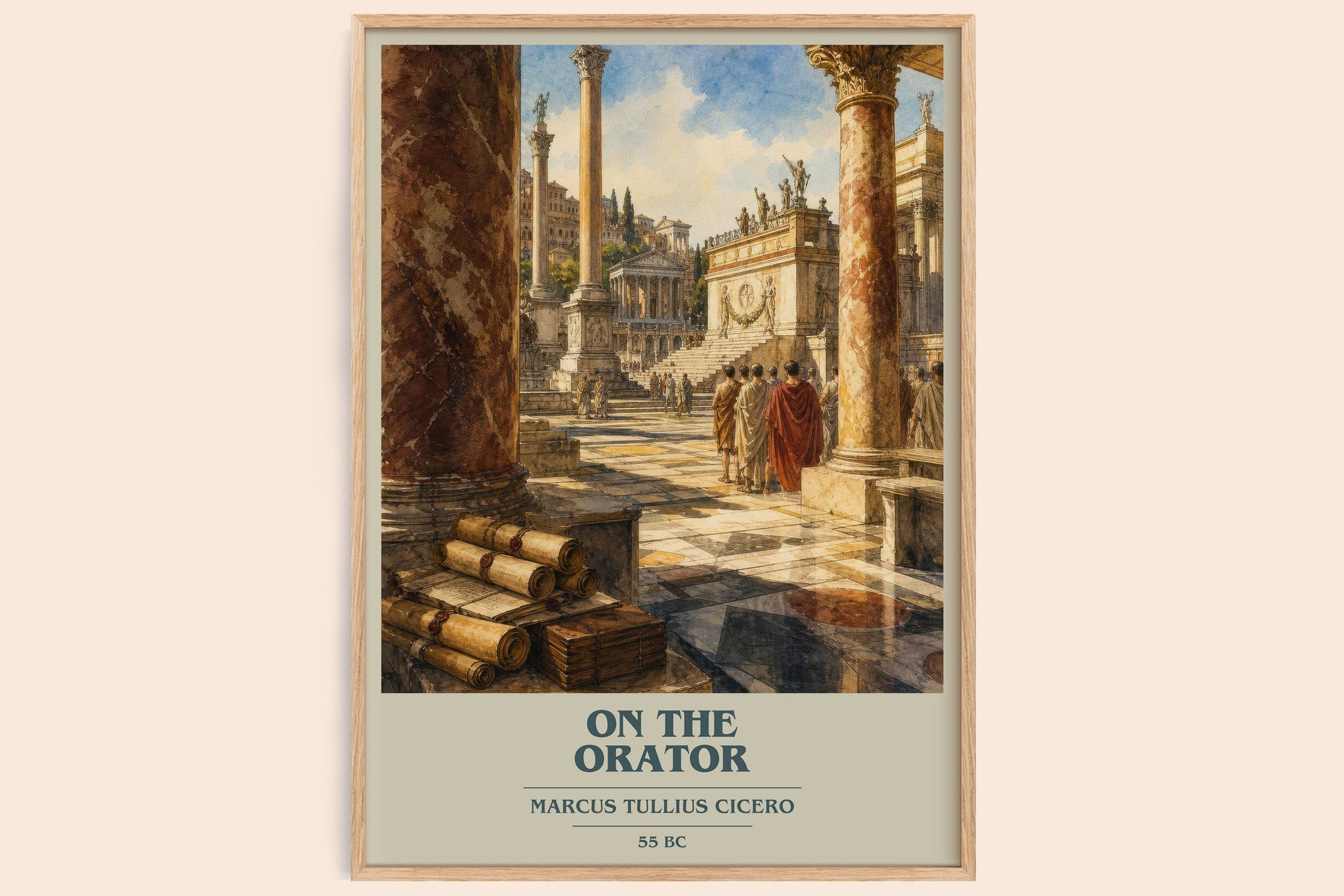 On The Orator Book Cover Poster by Marcus Tullius Cicero