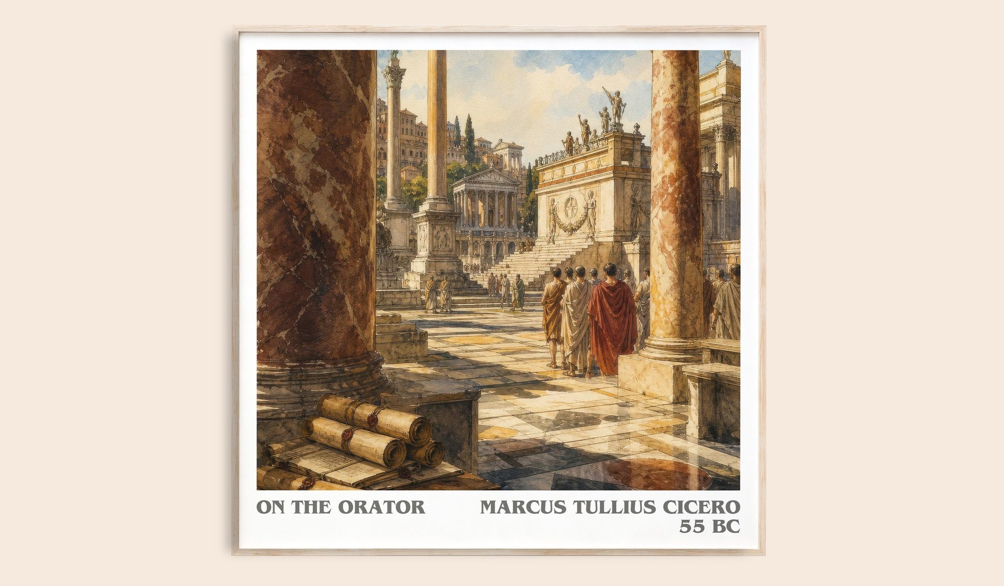 On The Orator Literary Art Print by Marcus Tullius Cicero
