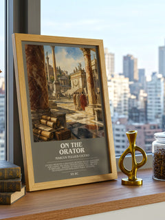 On The Orator bookish poster colour and style options – Marcus Tullius Cicero book art