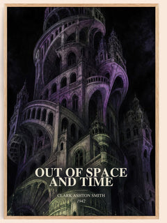 Out Of Space And Time watercolour book poster by Clark Ashton Smith – framed literary art print