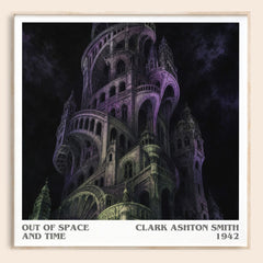Out Of Space And Time literary book poster by Clark Ashton Smith – framed literary art print