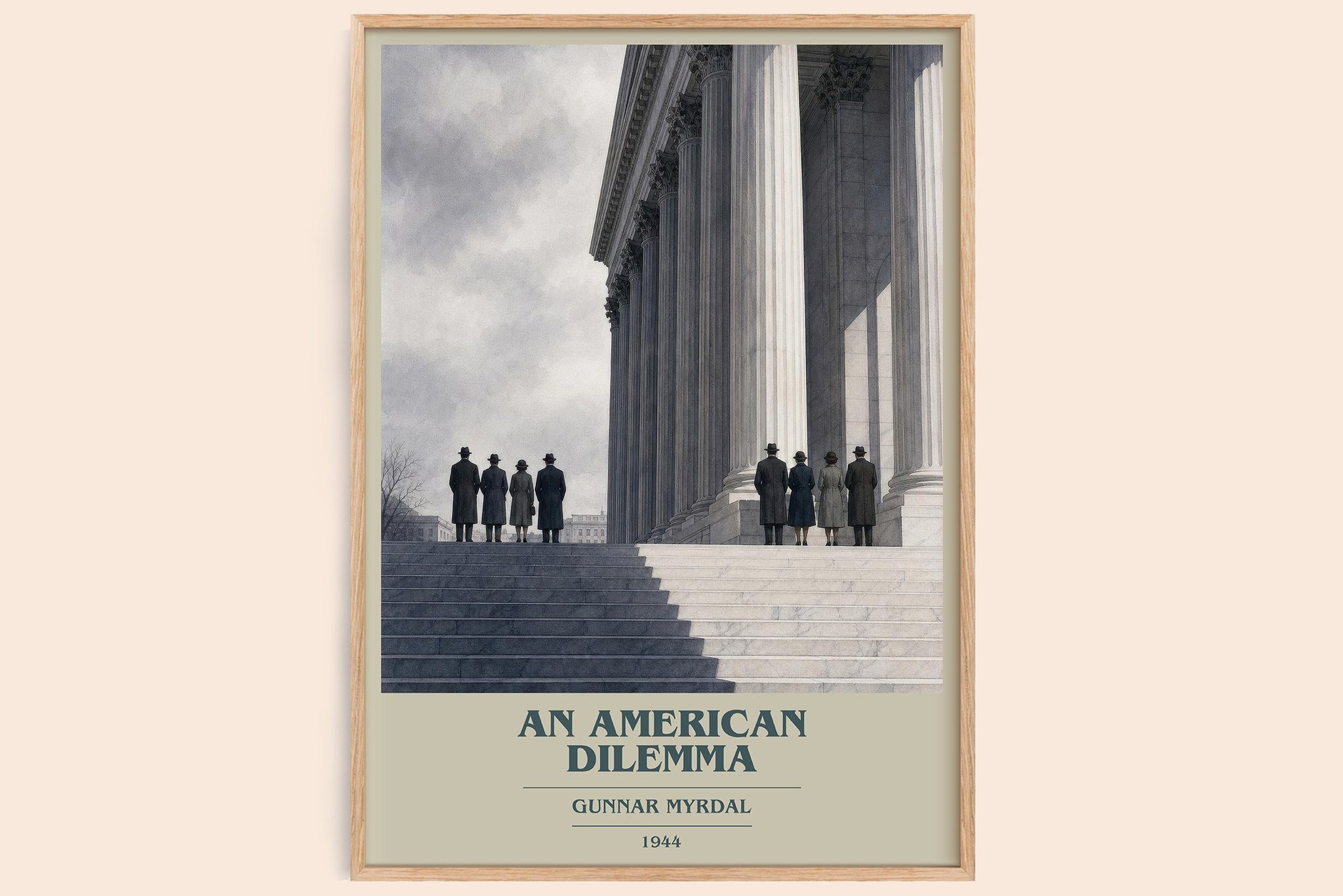 An American Dilemma Book Cover Poster by Gunnar Myrdal