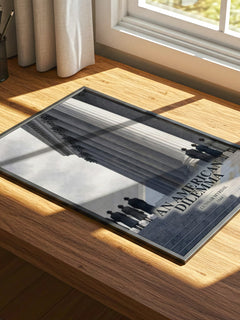 An American Dilemma watercolour book poster framed on wall – __new__:educational wall art