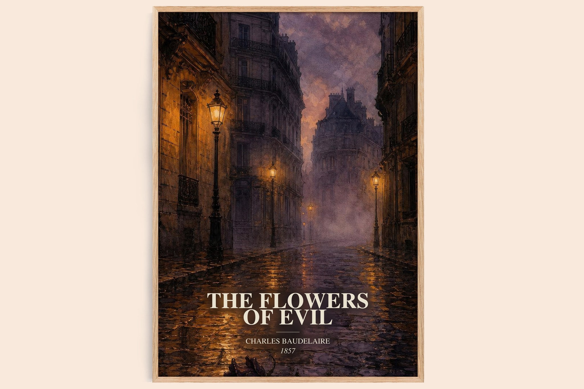 Flowers of Evil Book Watercolour Illustration by Charles Baudelaire