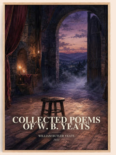 Collected Poems of W. B. Yeats watercolour book poster by William Butler Yeats – framed literary art print