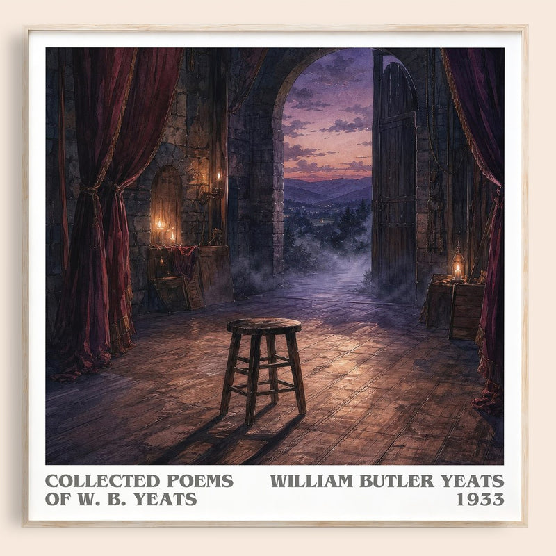 Collected Poems of W. B. Yeats literary book poster by William Butler Yeats – framed literary art print