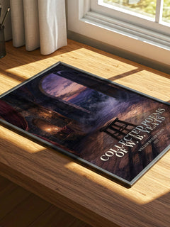 Collected Poems of W. B. Yeats watercolour book poster framed on wall – poetry wall art