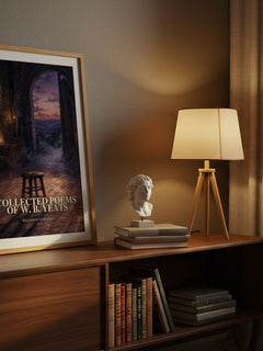 Collected Poems of W. B. Yeats watercolour print on bookshelf – William Butler Yeats fan gift