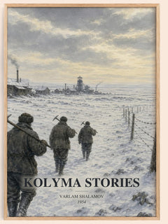 Kolyma Stories watercolour book poster by Varlam Shalamov – framed literary art print