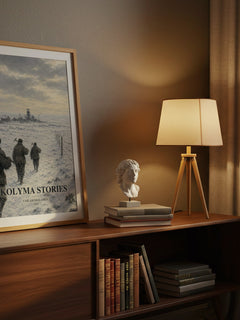 Kolyma Stories watercolour print on bookshelf – Varlam Shalamov fan gift