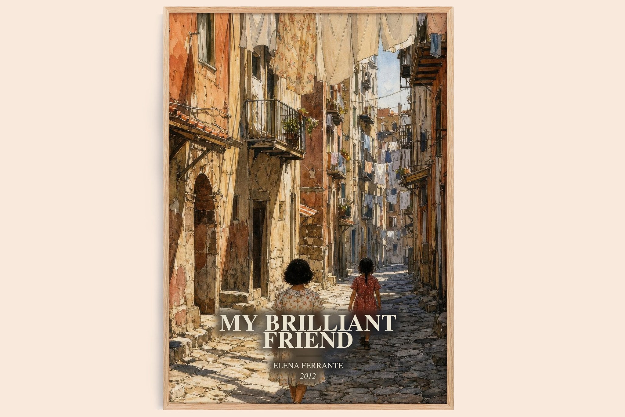 My Brilliant Friend Book Watercolour Illustration by Elena Ferrante