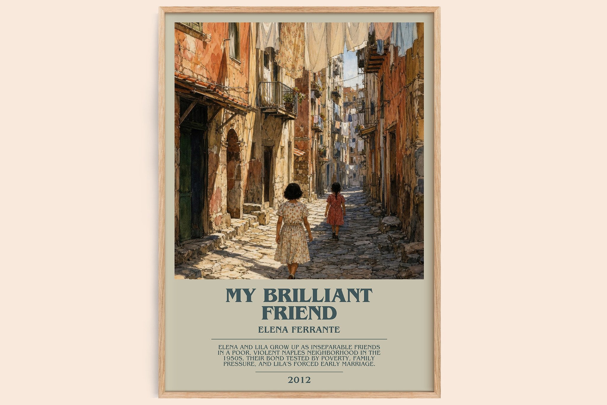 My Brilliant Friend Bookish Wall Art by Elena Ferrante
