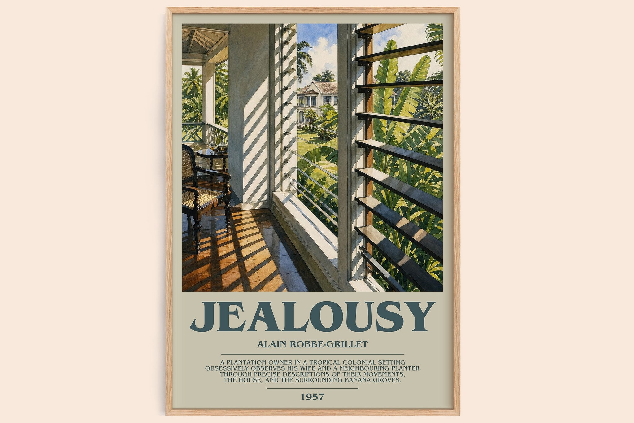 Jealousy Bookish Wall Art by Alain Robbe-Grillet
