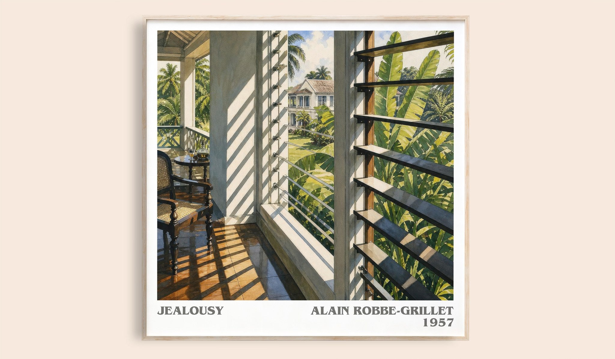 Jealousy Literary Art Print by Alain Robbe-Grillet