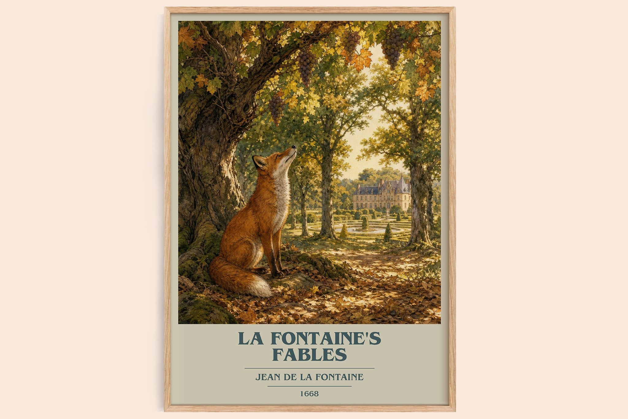 La Fontaine's Fables Book Cover Poster by Jean de La Fontaine