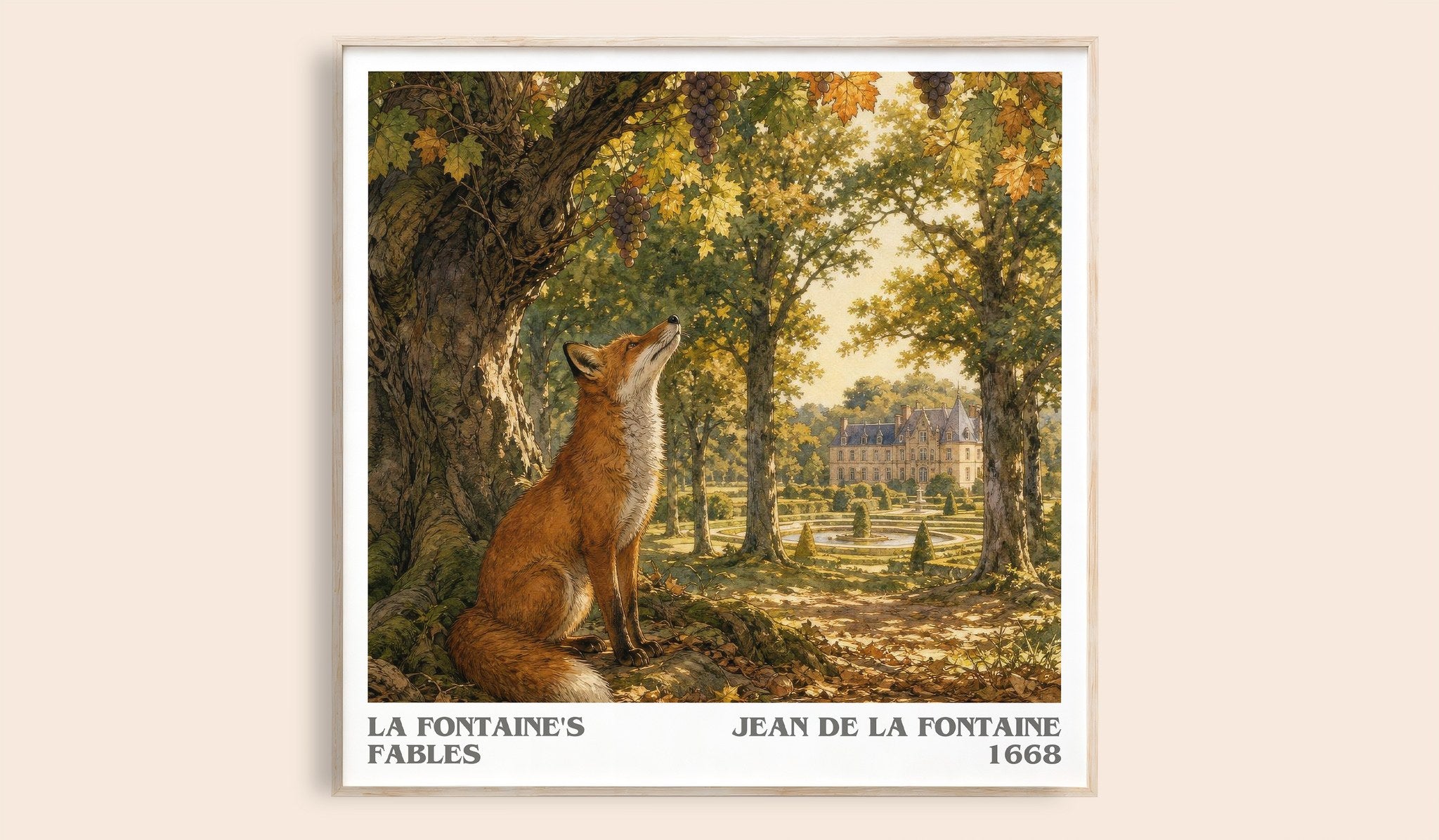 La Fontaine's Fables Literary Art Print by Jean de La Fontaine