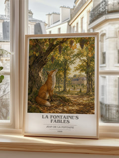 La Fontaine's Fables book cover poster colour and style options – Jean de La Fontaine book art