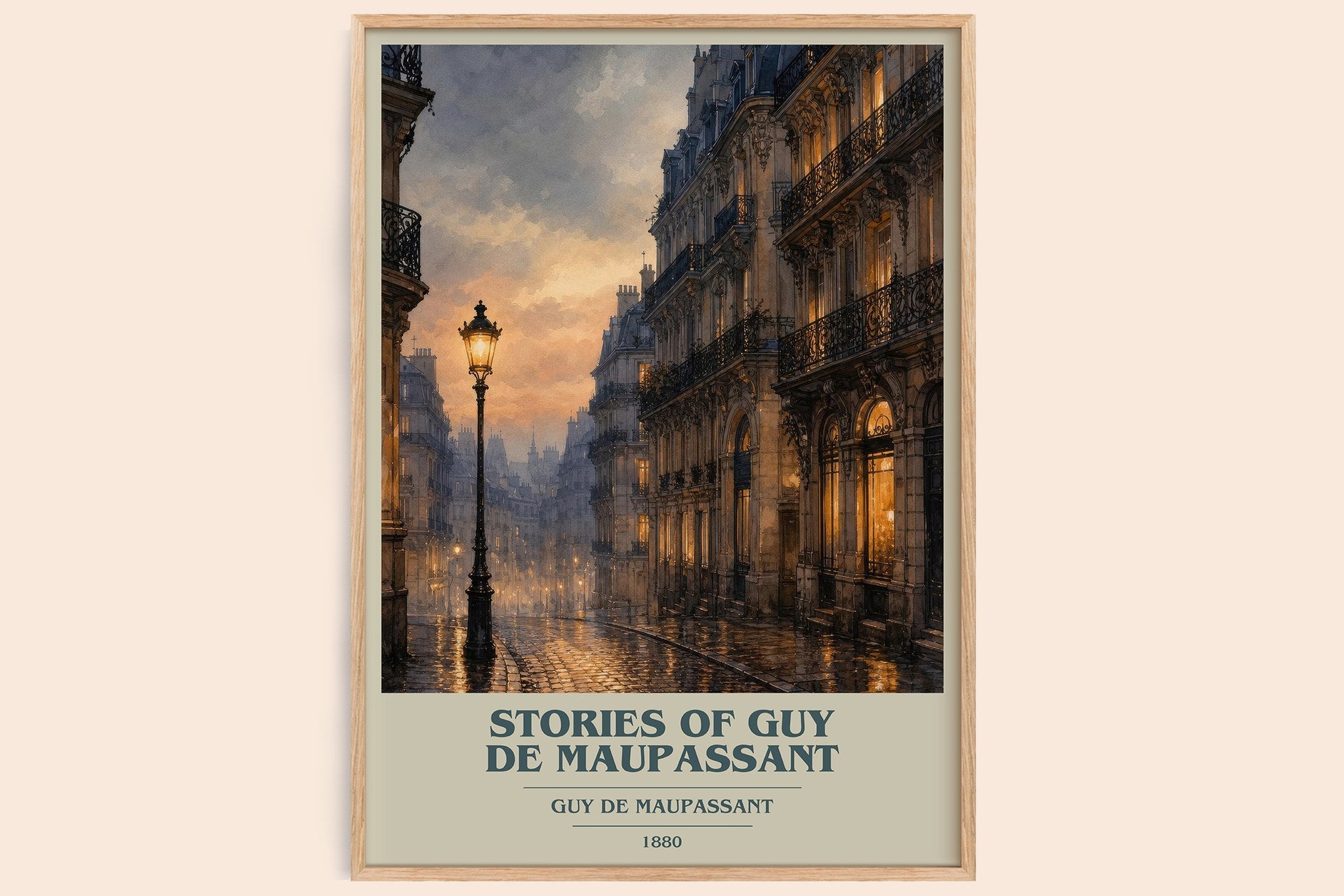 Stories of Guy de Maupassant Book Cover Poster by Guy de Maupassant
