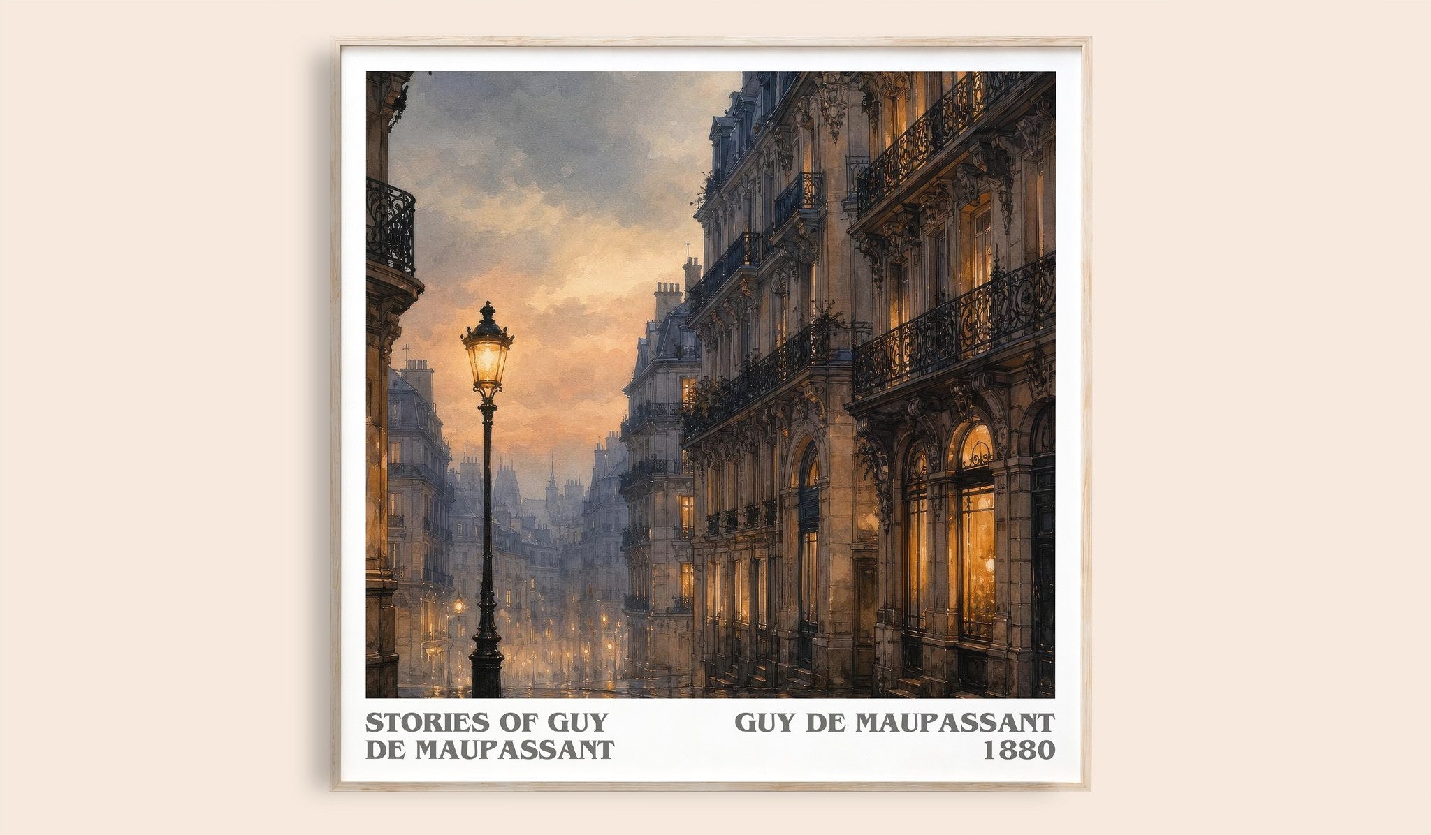 Stories of Guy de Maupassant Literary Art Print by Guy de Maupassant