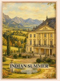 Indian Summer watercolour book poster by Adalbert Stifter – framed literary art print