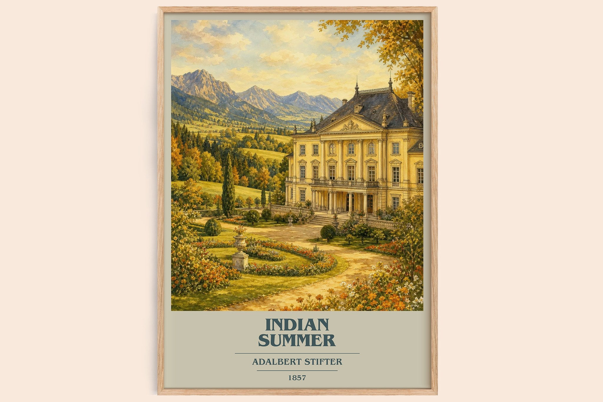 Indian Summer Book Cover Poster by Adalbert Stifter